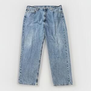 Levis Jeans Mens‎ 42x32 Blue 550 Relaxed Fit Tapered Leg Light Wash